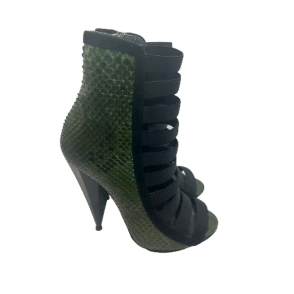 Gucci Python Snakeskin S/S 2014 Runway Booties SZ 36.5 - Picture 5 of 10